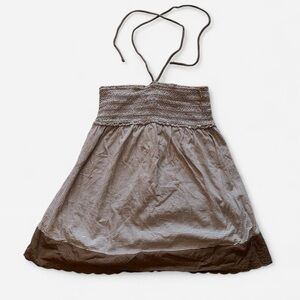 Y2K Brown Striped Tank